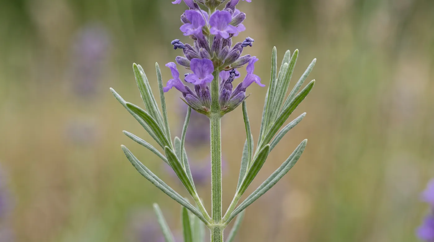 Lavender flowers in whorls on a square stem
