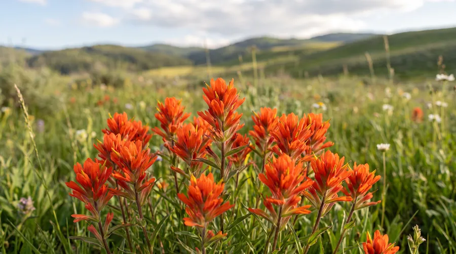 Indian paintbrush, the state flower of Wyoming