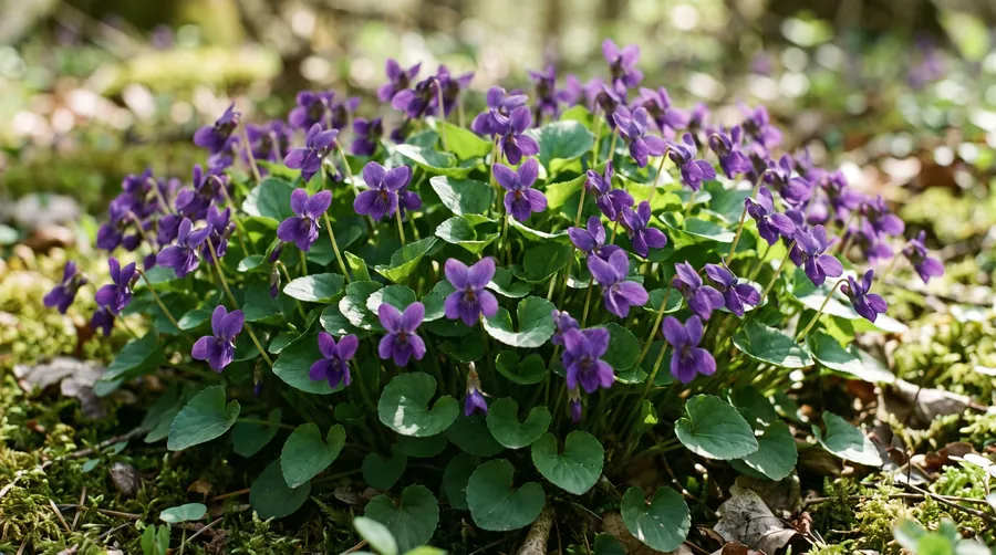 violet, the state flower of Illinois
